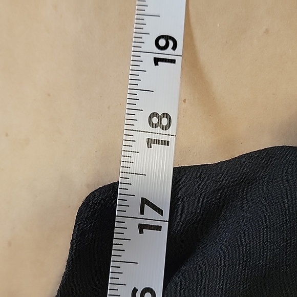 Blue Rain (Francesca's) Black Asymmetrical Ruffle Tassle Spag. Strap Blouse, NEW - Picture 7 of 11